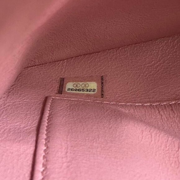 Authentic CHANEL Trendy Chevron Lambskin Quilted Dual Handle Flap Bag Pink Tote - Picture 7 of 12